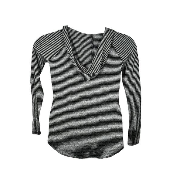 American Eagle Soft & Sexy Striped Lace-Up Lightweight Hoodie Tee Size Small - Picture 7 of 13